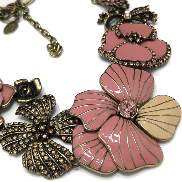 Vintage Ciner for Joan Rivers Pink Enamel Necklace, Classic Collection, 1990s - Picture 6 of 10